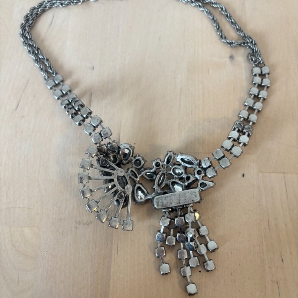 Vintage Rhinestone statement Necklace - Picture 9 of 10